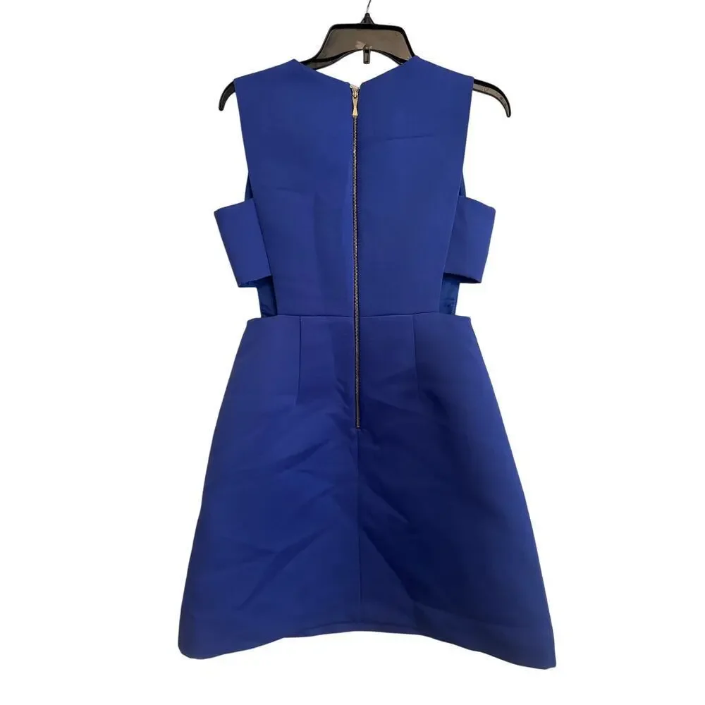 Kate spade $398 Side Cutout a-line Dress Sz 2 Blue NWT